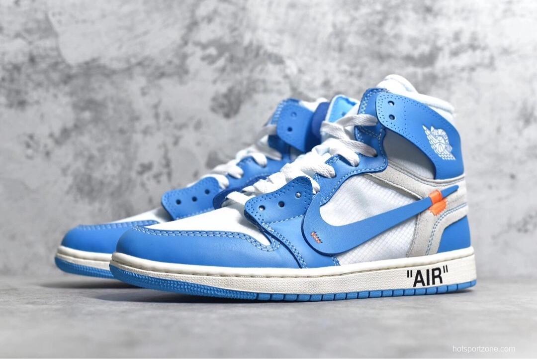 Air Jordan 1Retro High Off-White University Blue UNC