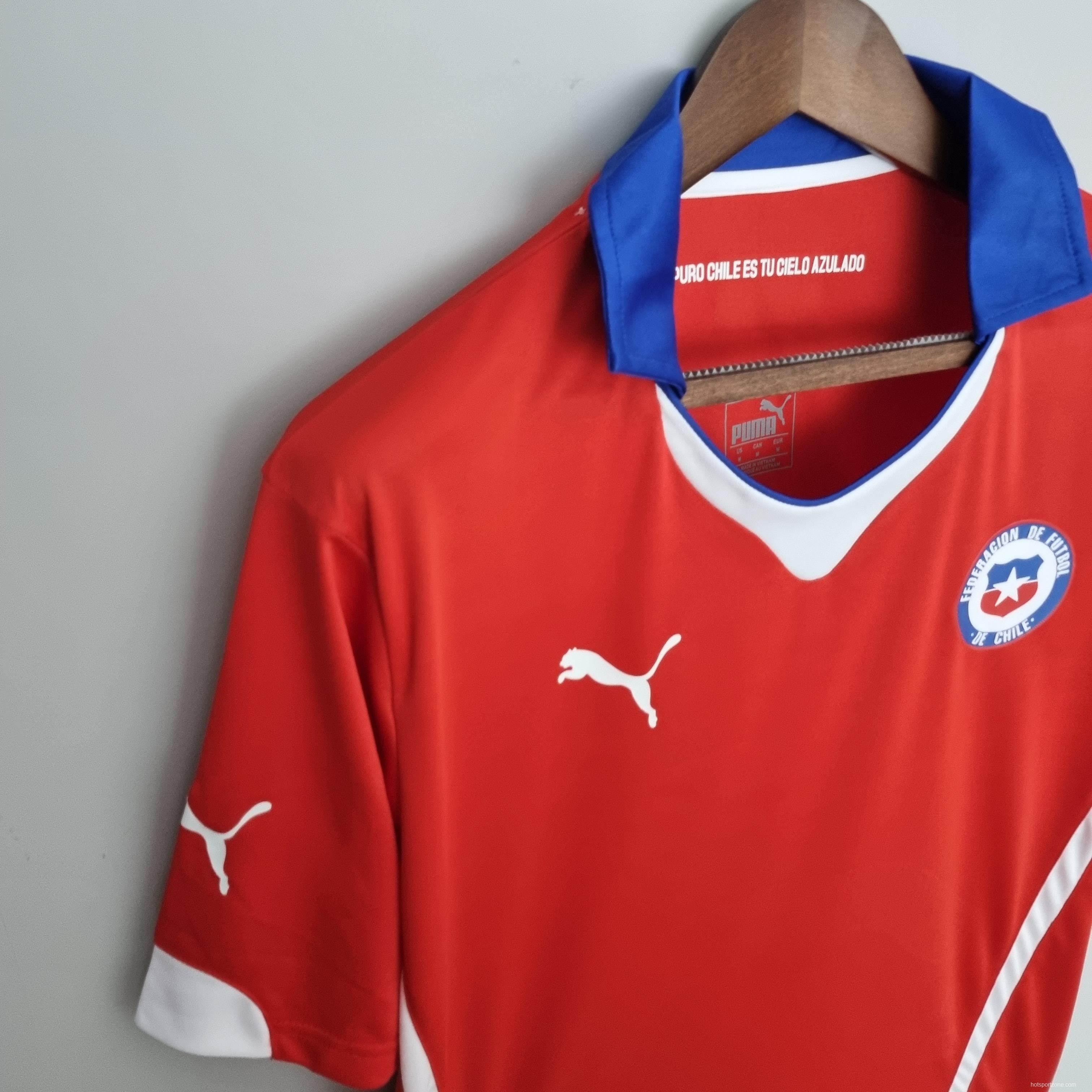 Retro 2014 Chile home Soccer Jersey