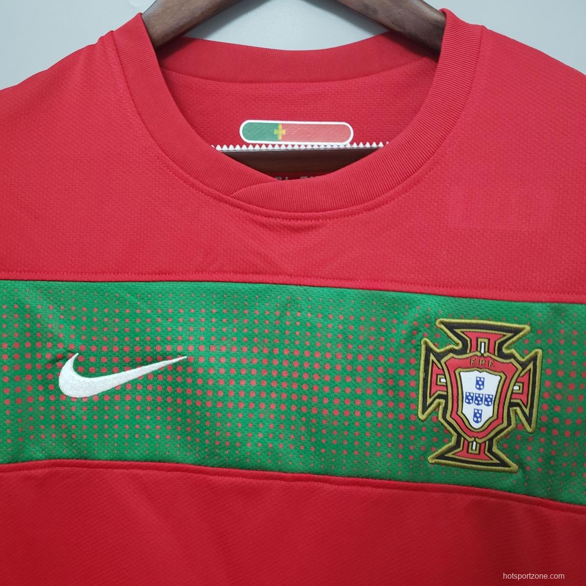 2010 Portugal red Camisa de futebol retro Soccer Jersey