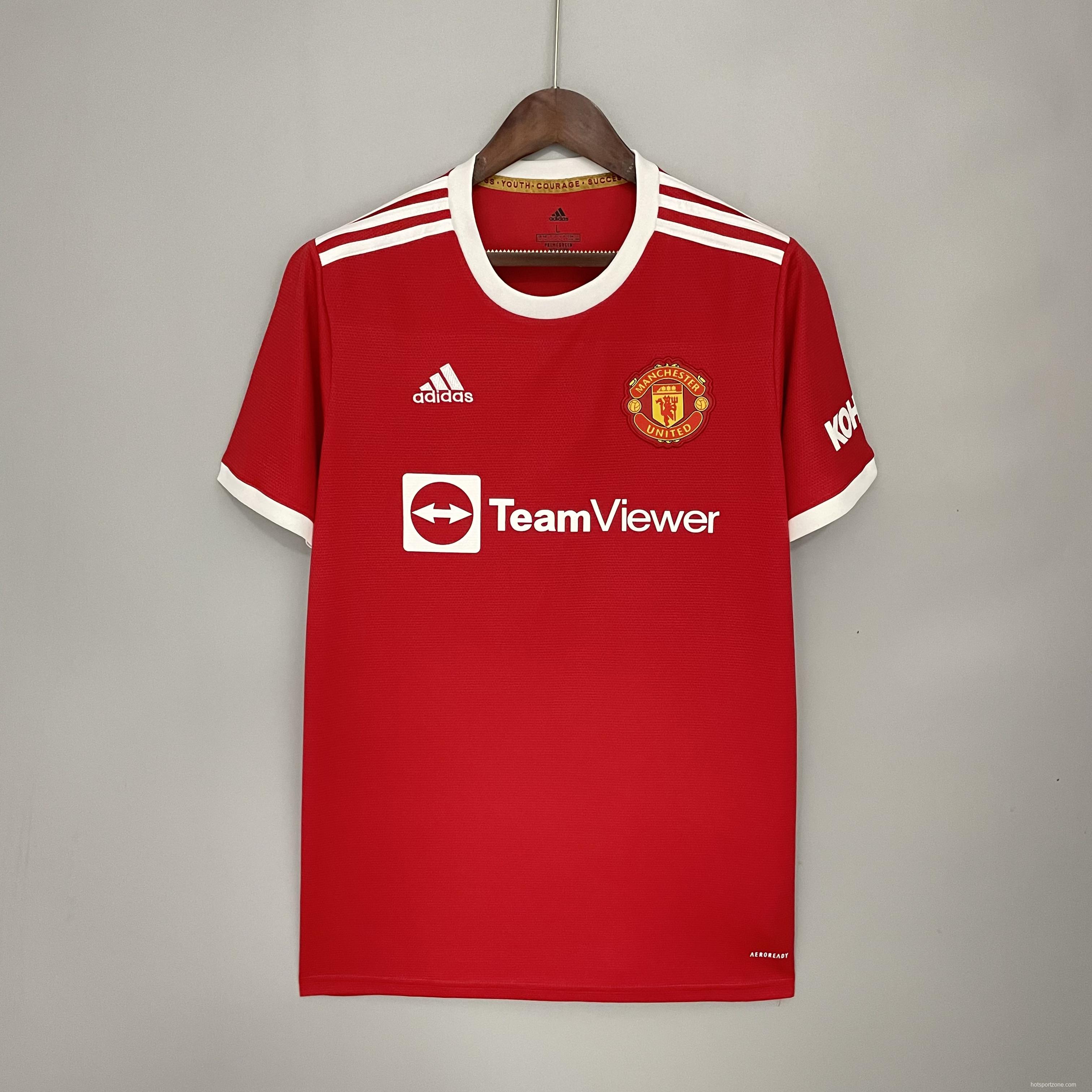 21/22 Manchester United home Soccer Jersey