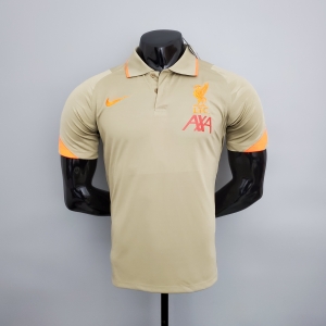 21/22 POLO Liverpool Beige Soccer Jersey