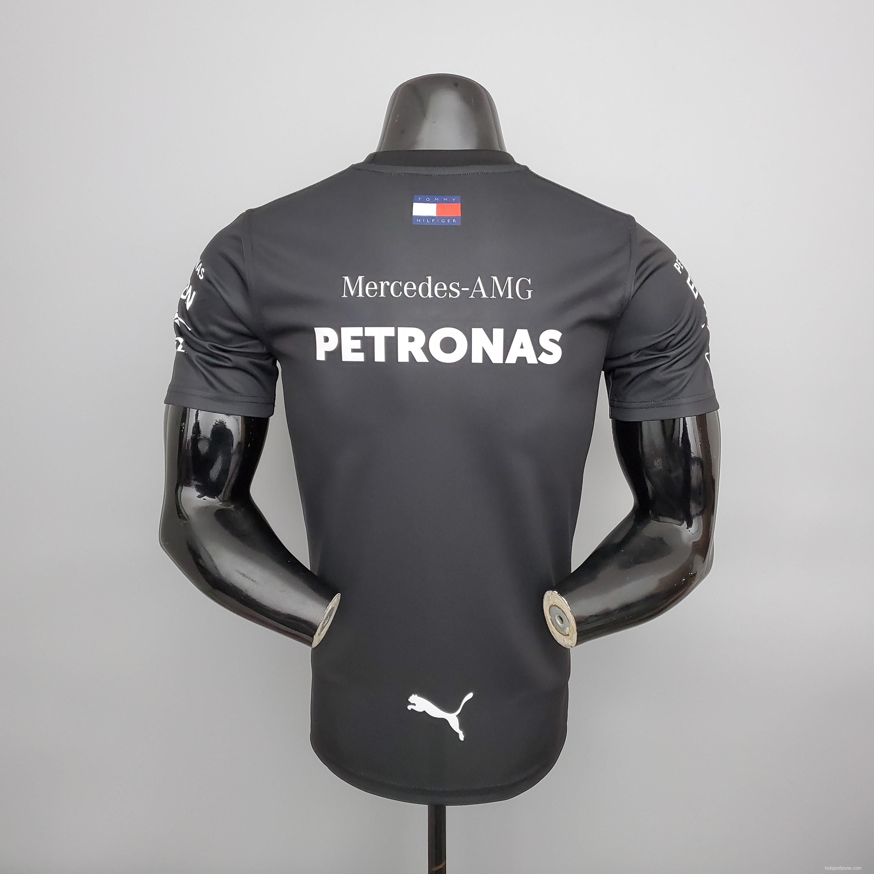 F1 Formula One racing suit; 2021 Mercedes Black S-5XL
