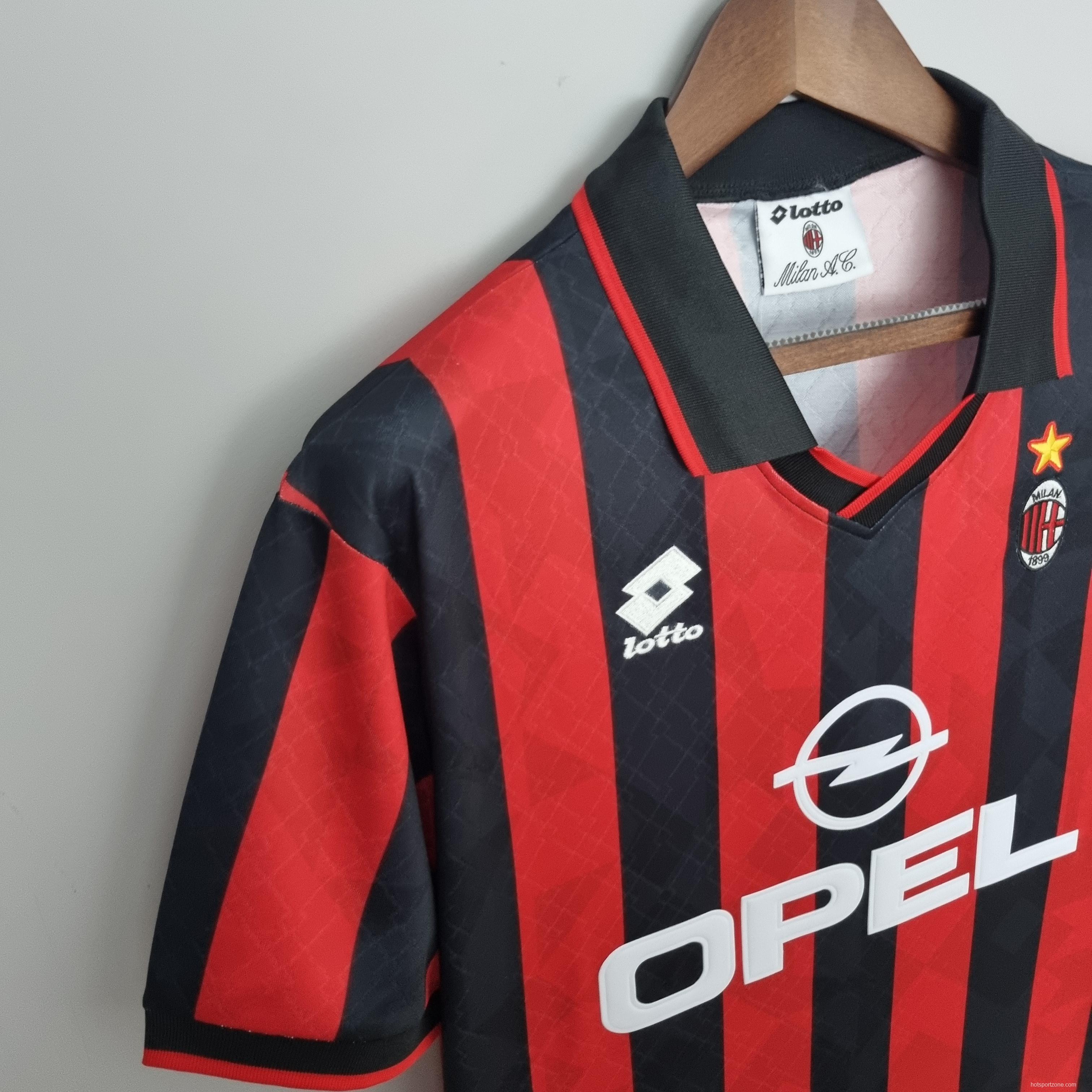 Retro 95/96 AC Milan home Soccer Jersey
