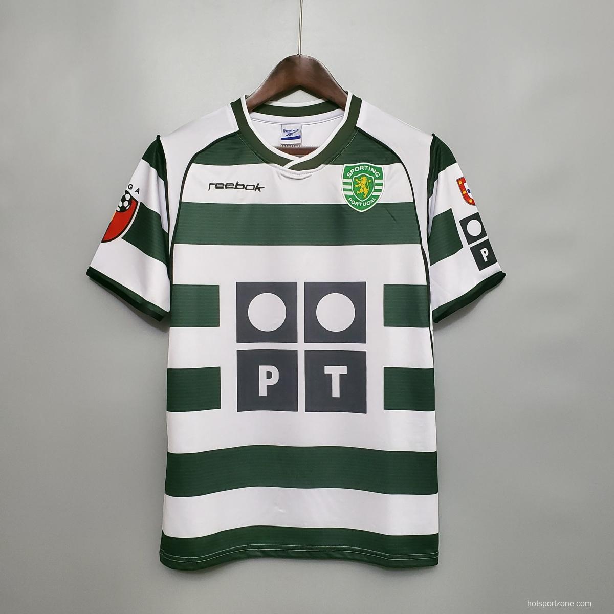 Retro Sporting Lisbon 01/03 home Soccer Jersey