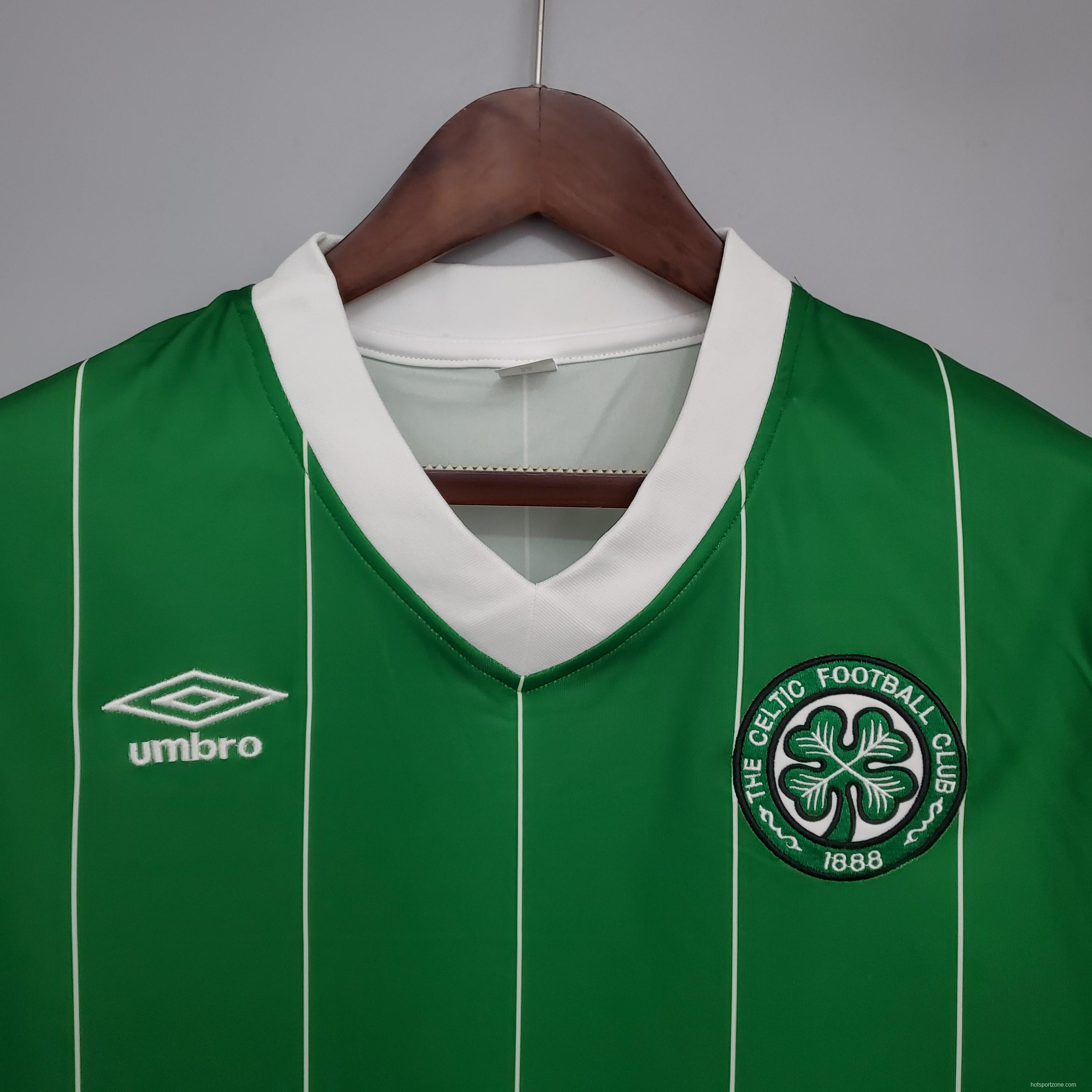 Retro 84/86 Celtic home Soccer Jersey