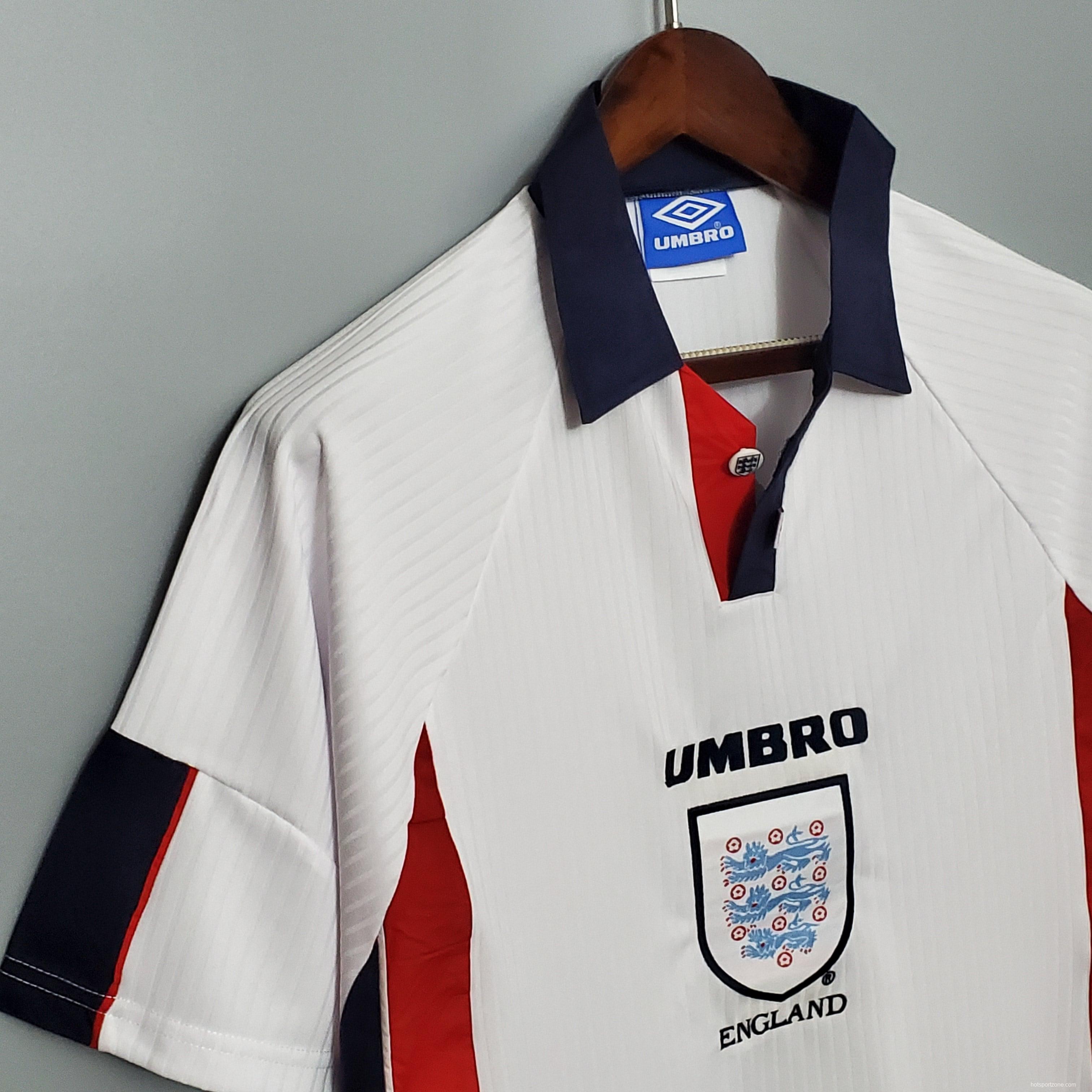 Retro 1998 England home S- XXL Soccer Jersey
