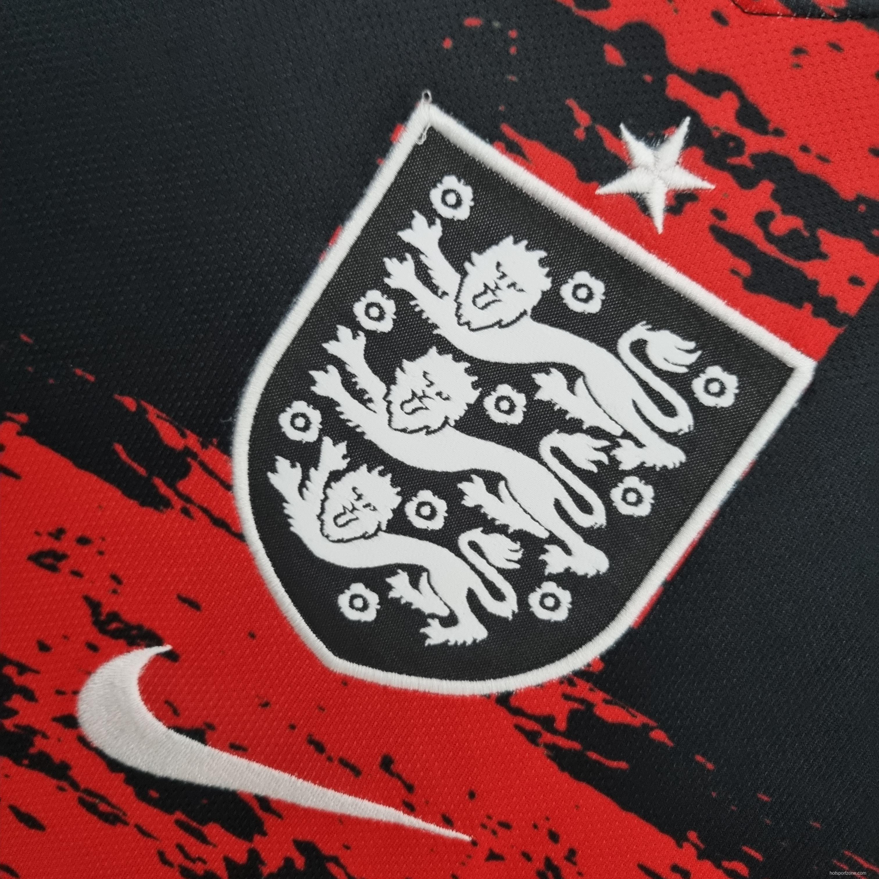 2022 England Black Soccer Jersey