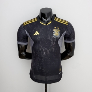 2022 Player Version Argentina Black Soccer Jersey