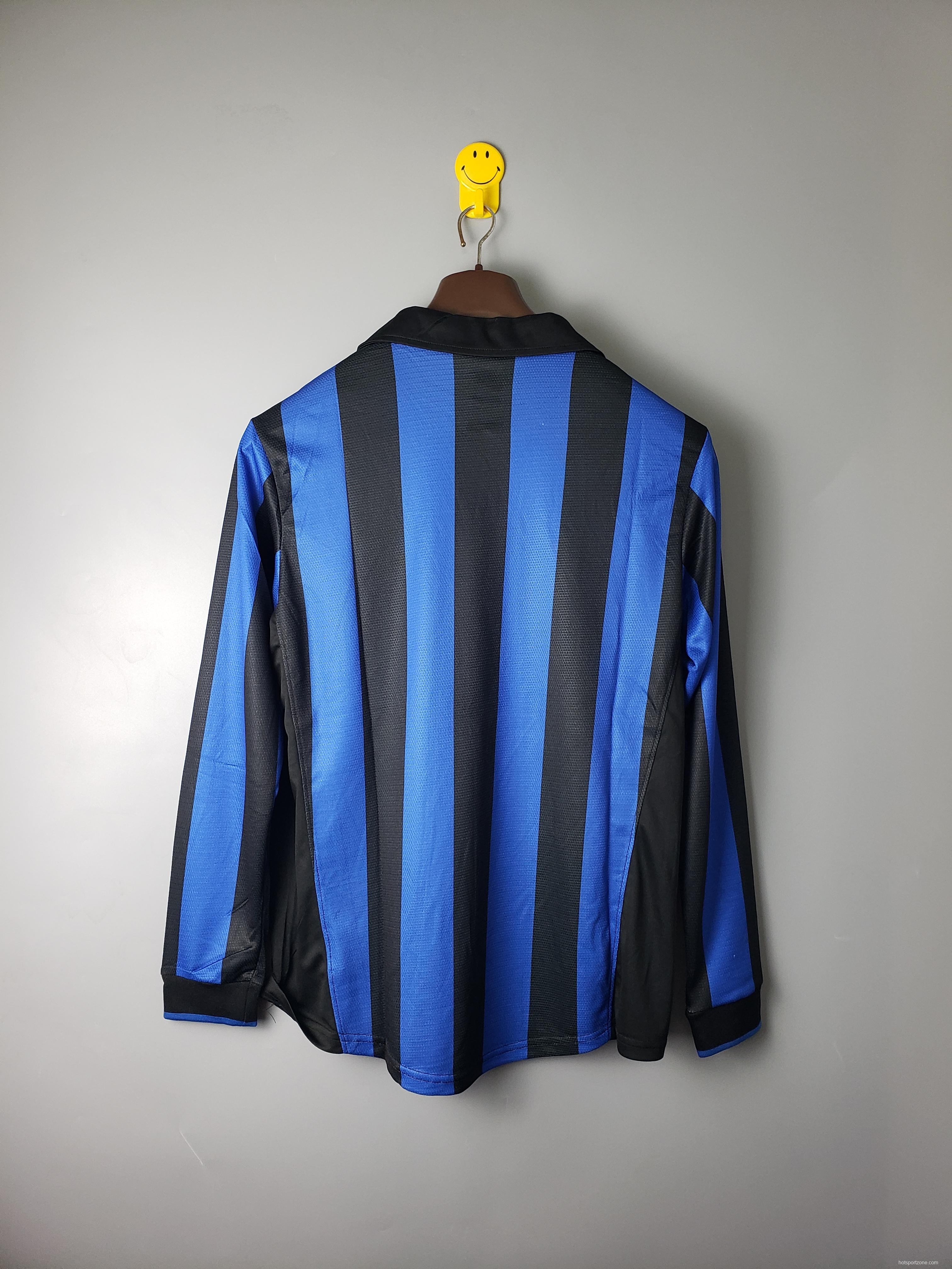 1998 models long-sleeved retro Inter Soccer Jersey
