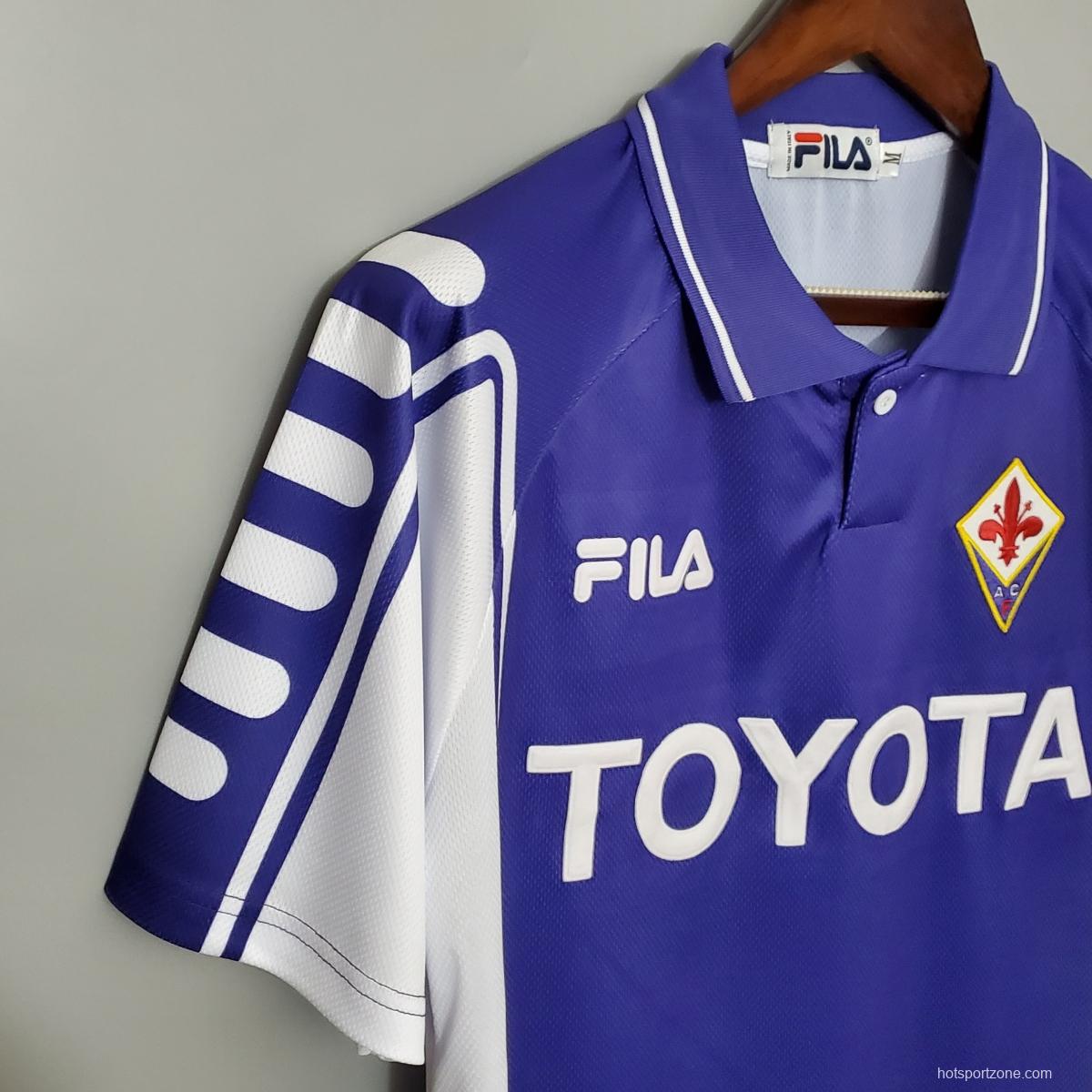 Retro 99/00 Fiorentina home Soccer Jersey