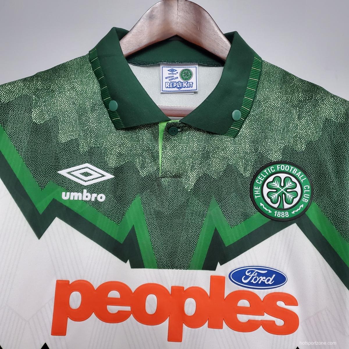 Retro 91/92 Celtic home Soccer Jersey
