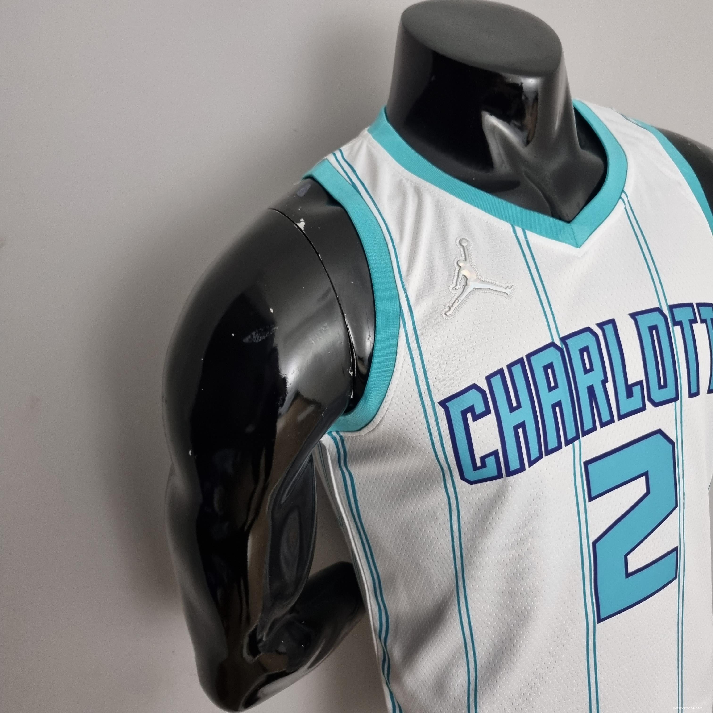 75th Anniversary Ball #2 Charlotte Hornets White NBA Jersey
