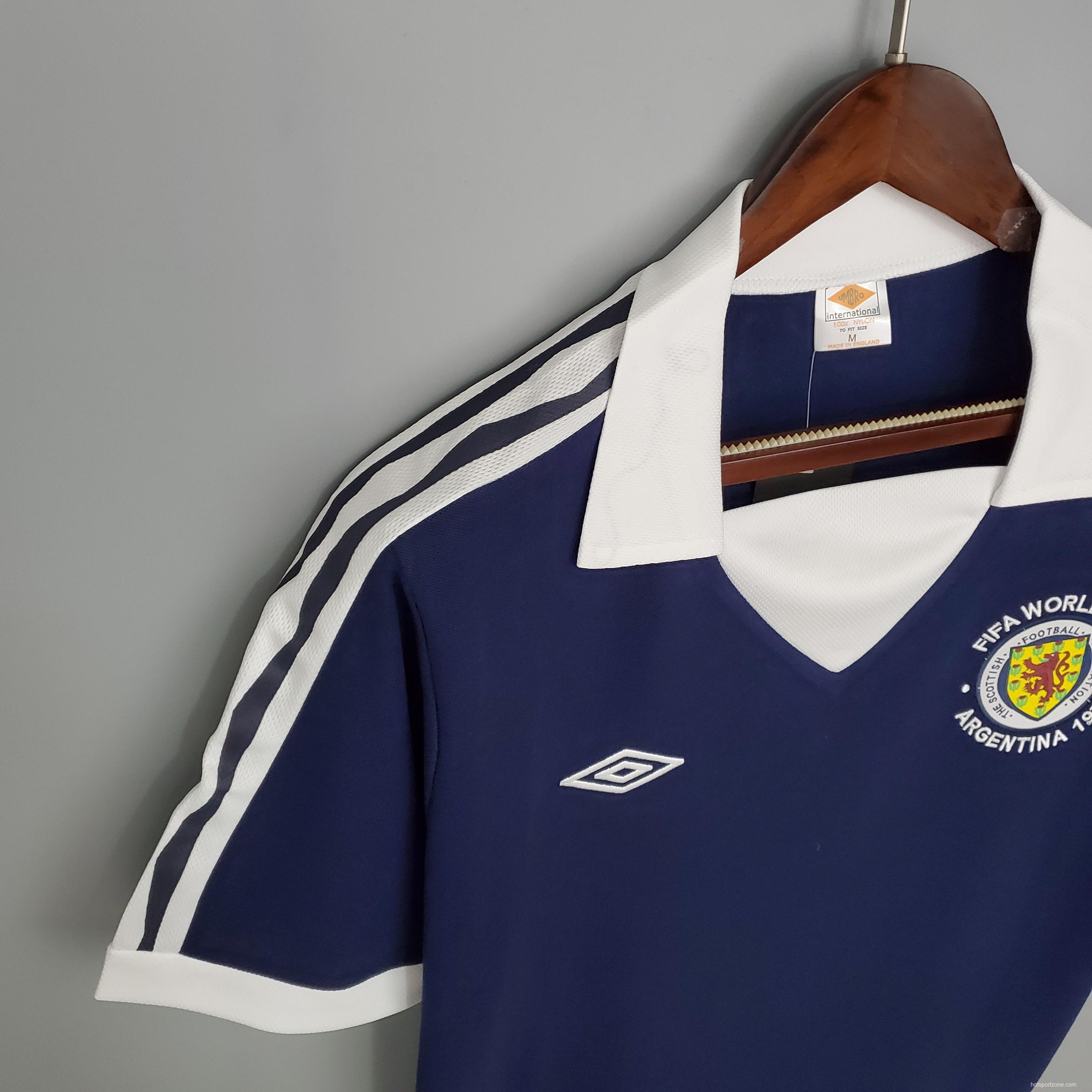 Retro 1978 Scotland Home Soccer Jersey