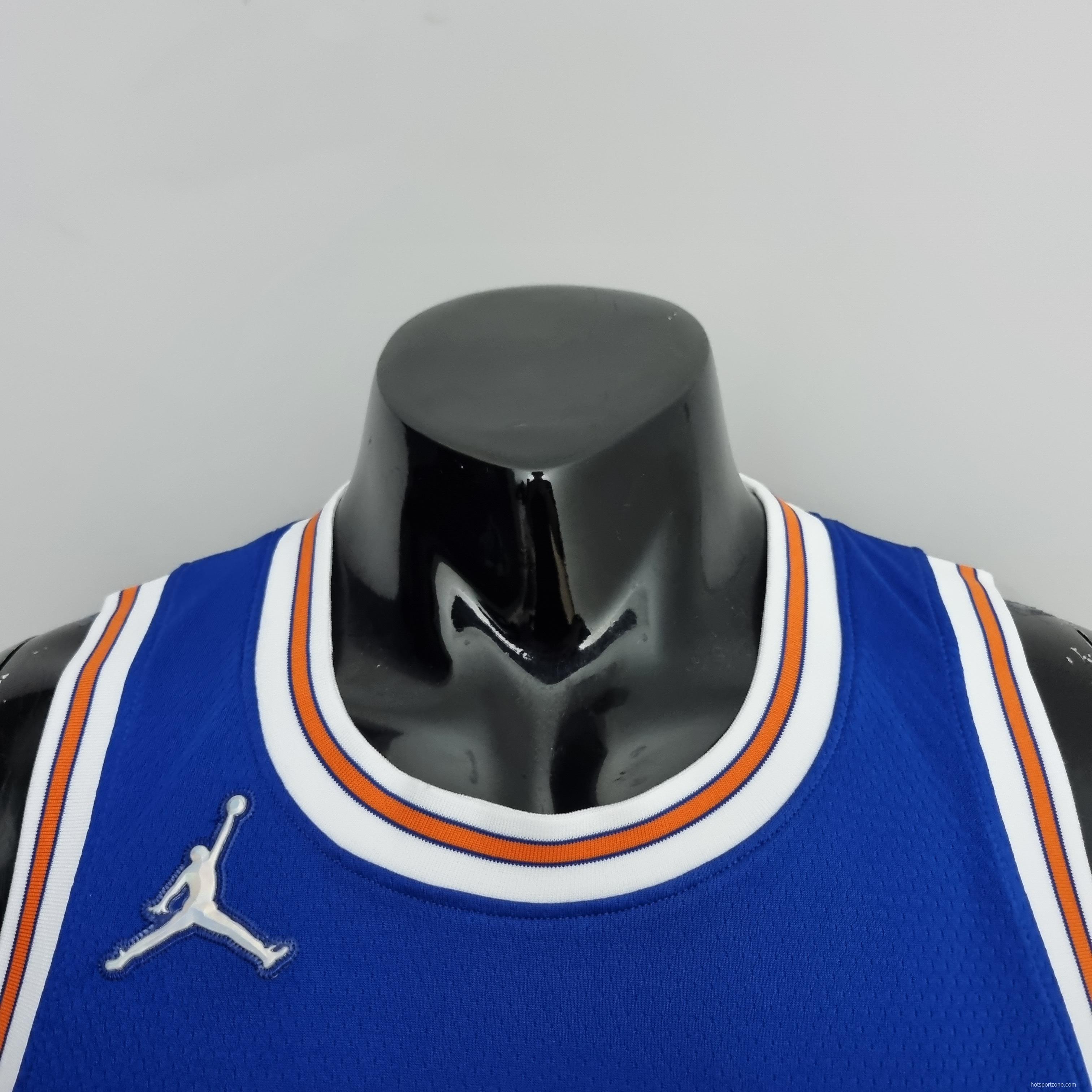 75th Anniversary Ross #4 New York Knicks Jordan Limited Blue NBA Jersey