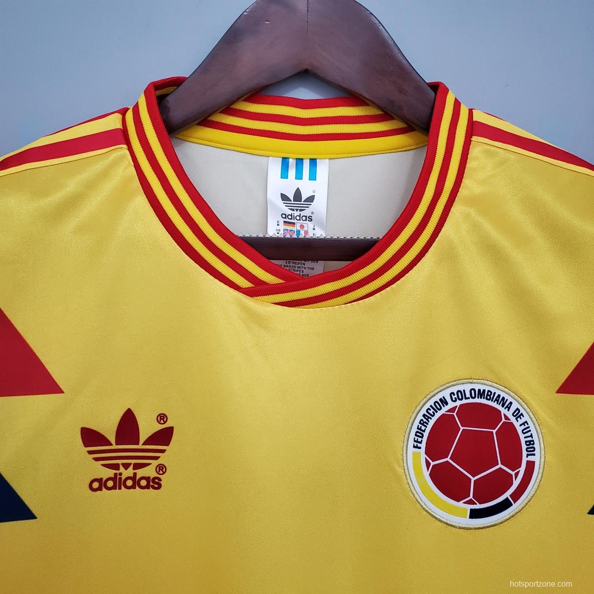 Retro Colombia 1990 home Soccer Jersey