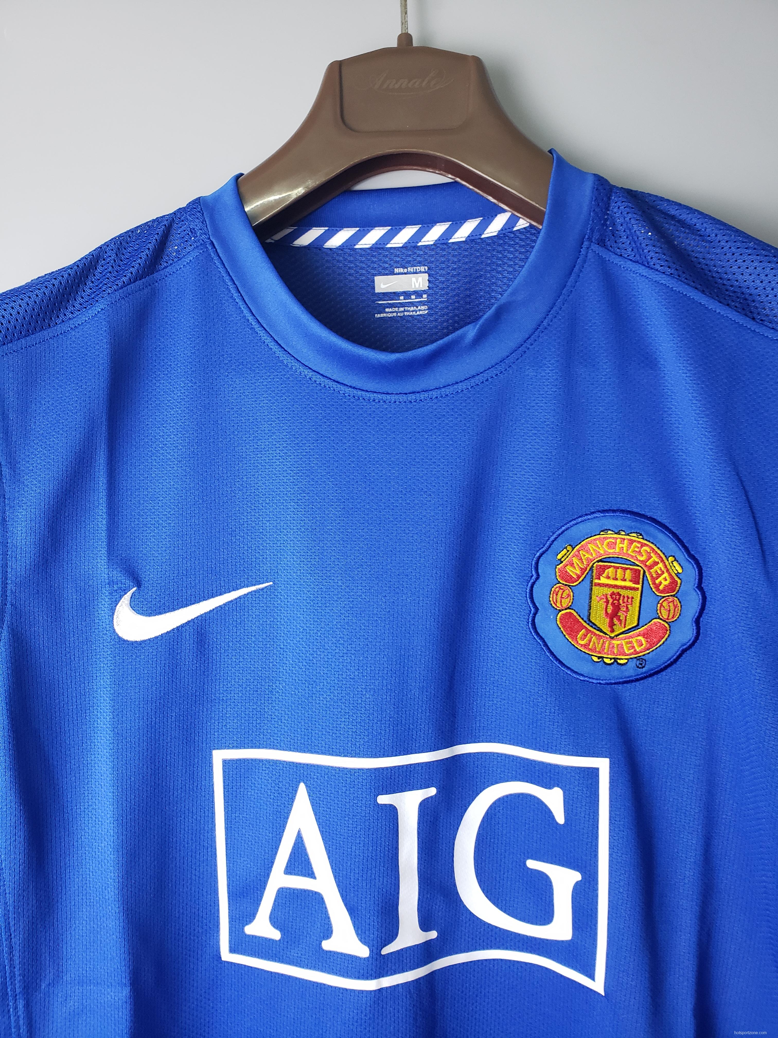 Retro 08/09 Manchester United Third short sleeve Soccer Jersey