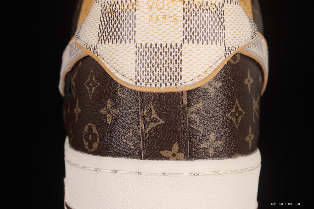 LV x NIKE Air Force 1'07 Low co-branded custom low-top casual sneakers