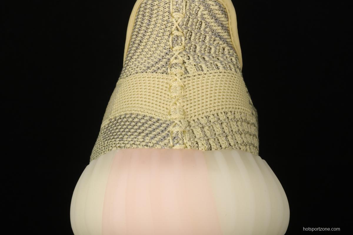 Adidas Yeezy 350 Boost V2 FV3255 Darth Coconut 350 second generation hollowed-out silk yellow star matching BASF popcorn