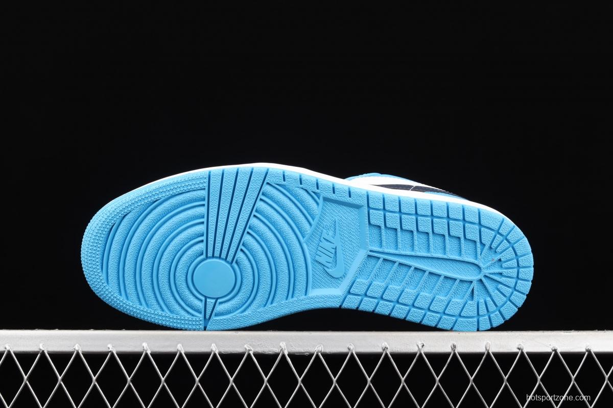 Air Jordan 1 Low North Carolina low-top cultural leisure sports shoes 553558-144