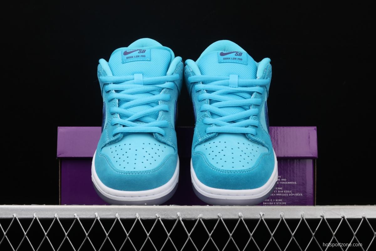 NIKE SB DUNK Low Pro sky blue fur-like fluorescent bottom low-top casual board shoes BQ6817-400