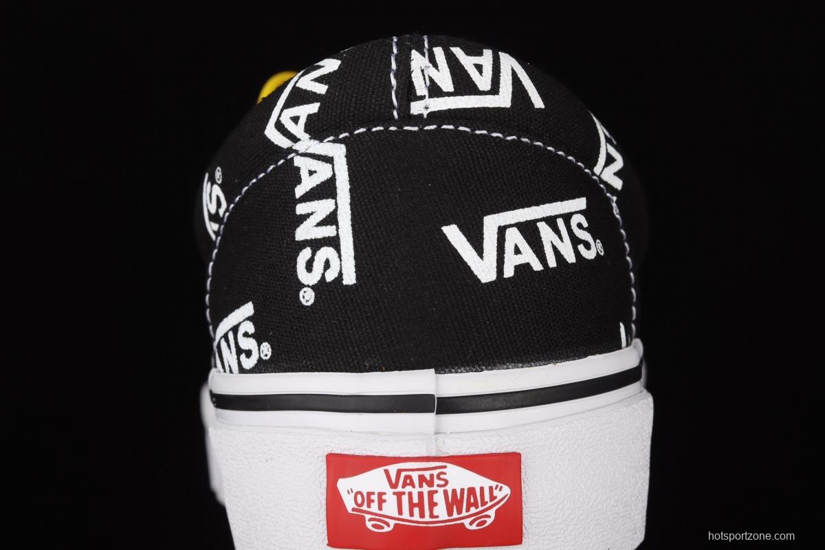 Vans Era's new classic black-and-white LOGO letter printed lightweight low-top shoes VN0A54F1QW7