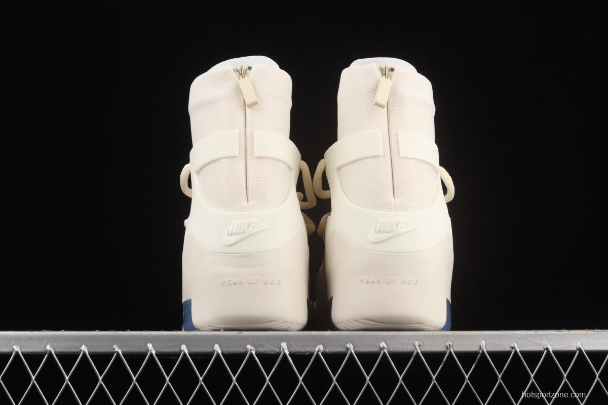 FOG x Air Fear of God 1 Oatmeal co-signed Gao Bang Pearl White Color AR4237-100