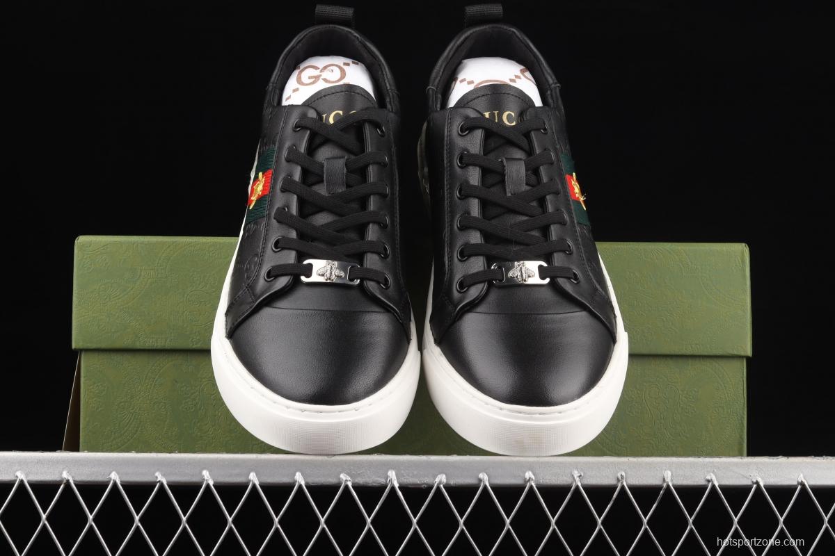 Gucci Ace White embroidered little bee board shoes