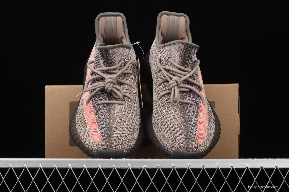 Adidas Yeezy 350 Boost V2 Ash Stone GW0089 Darth Coconut 350 second generation hollowed-out volcanic lime powder color matching