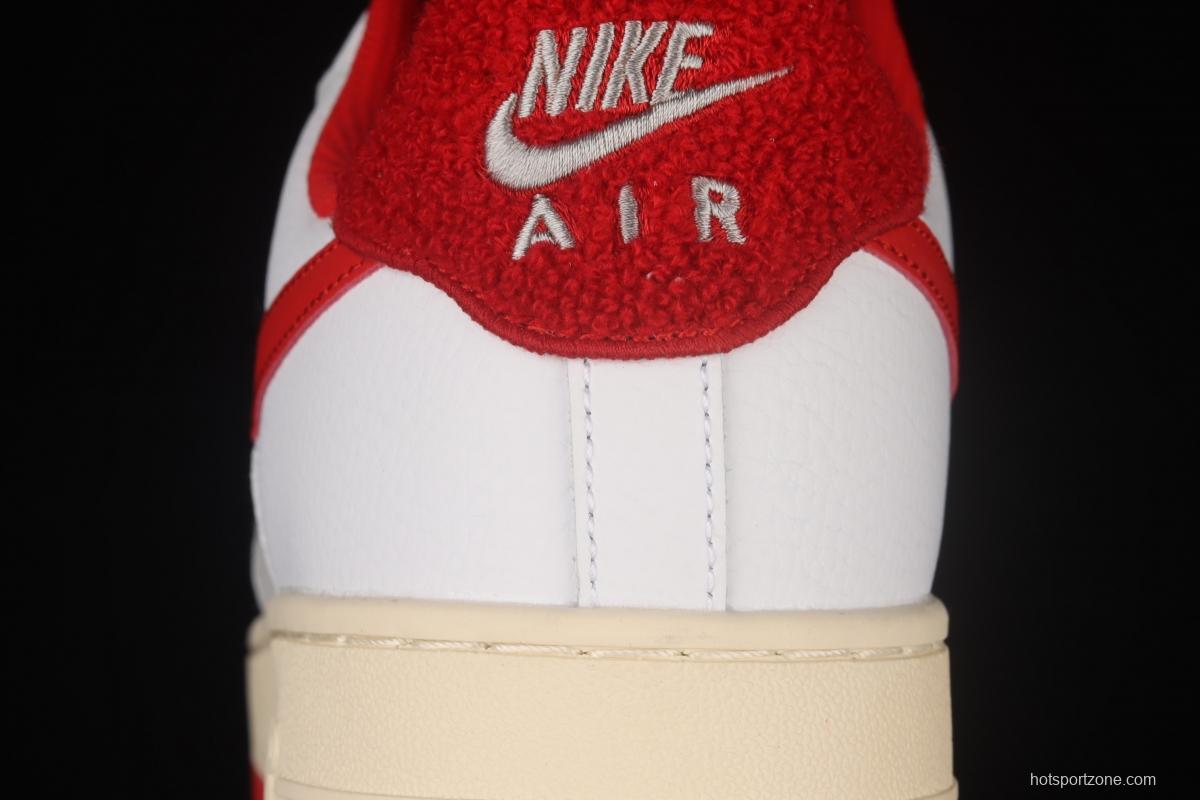 NIKE Air Force 1x07 sail white red low top casual board shoes DO5220-161,