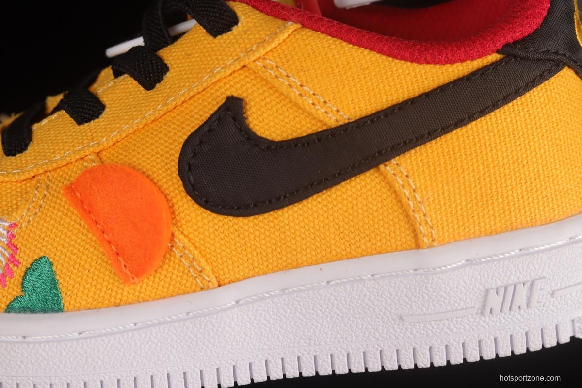 NIKE Air Force 1'07 TD New Year Tiger Canvas Size Kids DQ5072-701