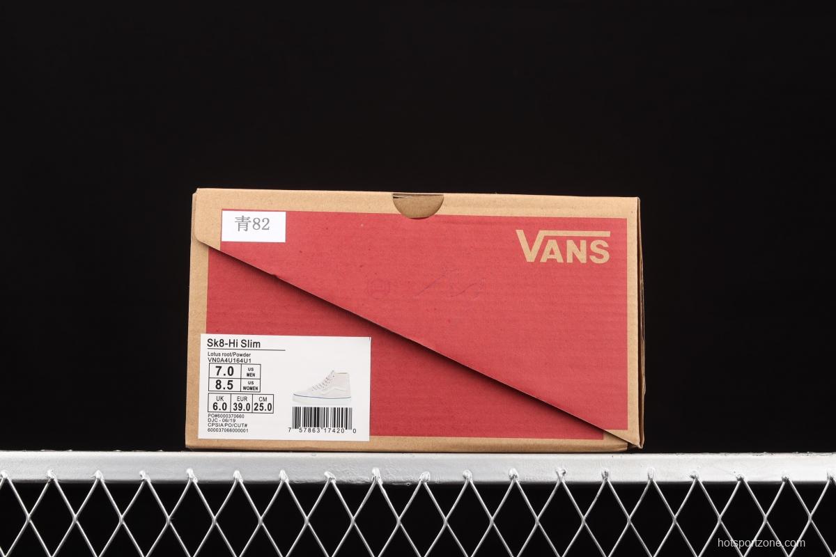 Vans Sk8-Hi Slim side striped high-upper light canvas high-upper shoes VN0A4U164U1