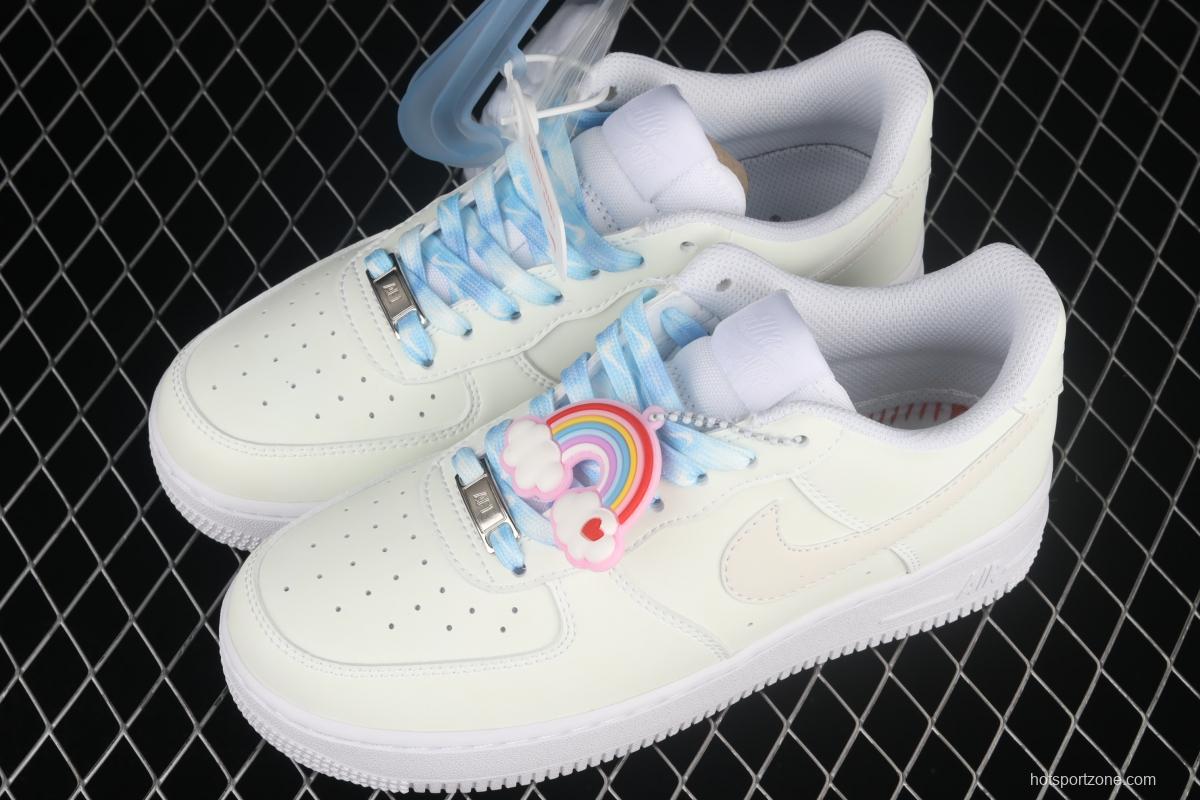 NIKE Air Force 11607 Lx Fine Day clear Sky Blue Ultraviolet Heat Inductive low-top Leisure Board shoes DA8301-111,