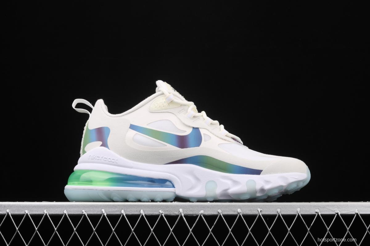 NIKE Air Max 270React 2020 new high-frequency net hollowing out function half-palm air cushion running shoes CT5064-100