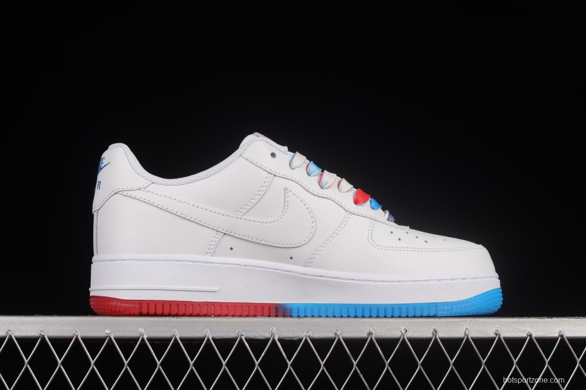 NIKE Air Force 1'07 Low Philadelphia 76ers white, blue and red low-top casual sneakers AI5958-300