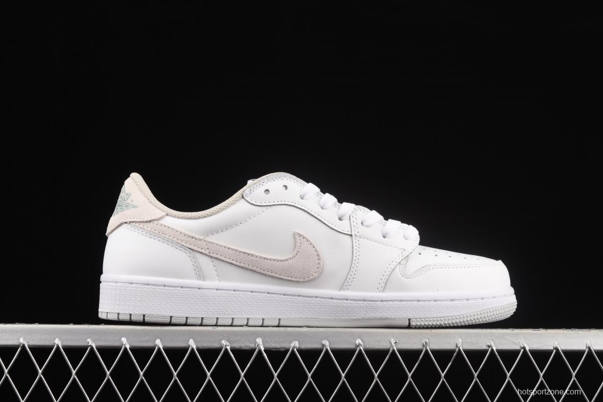 Air Jordan 1 Low low-top rice white ash culture leisure sports board shoes CZ0775-100