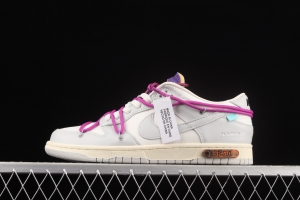 OFF-White x NIKE DUNK Low OW grey leisure sports skateboard shoes DM1602-111,