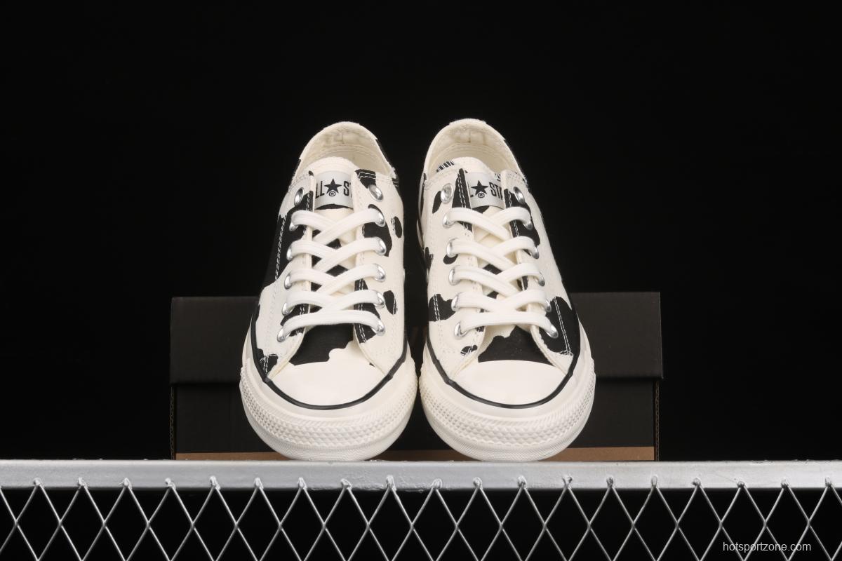Converse 21ss All Star US Cow Spot Japanese Converse vintage cow pattern low upper shoes 1SC564