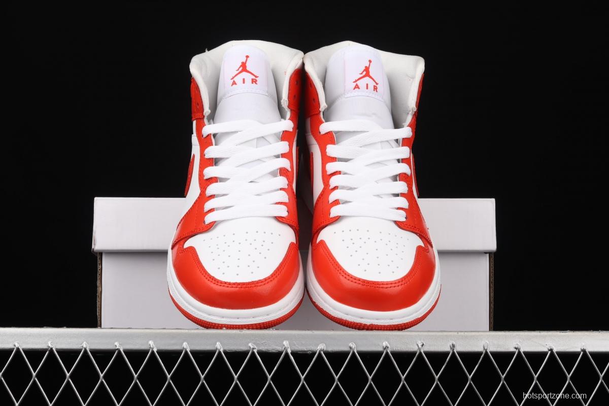 Air Jordan 1 Mid Havana Red Zhongbang Basketball shoes BQ6472-116