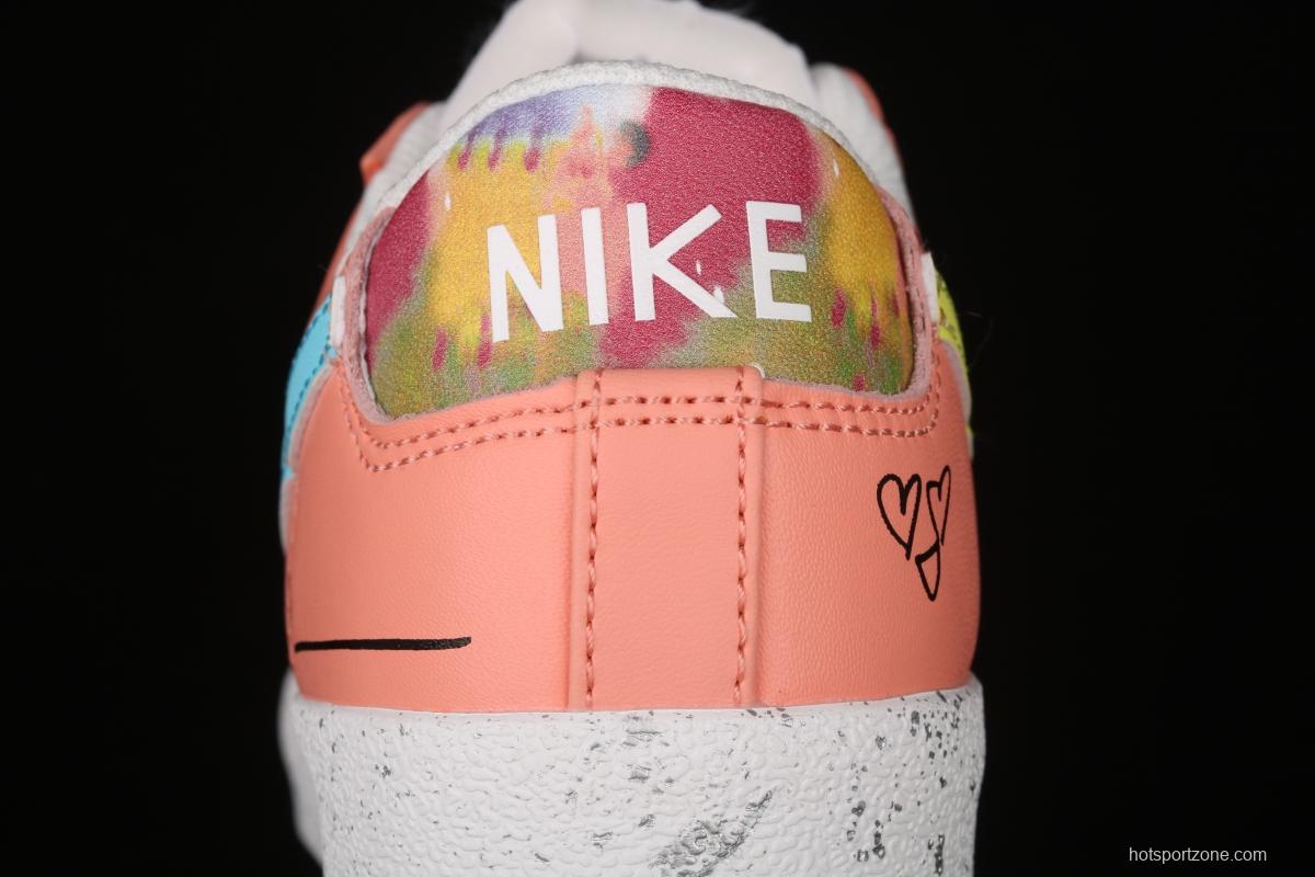 Nike Blazer Low Trail Blazers pink graffiti low-top casual board shoes DJ4281-641