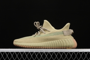 Adidas Yeezy 350 Boost V2 Sulfur FY5346 Darth Coconut 350 second generation hollowed-out matcha green color matching