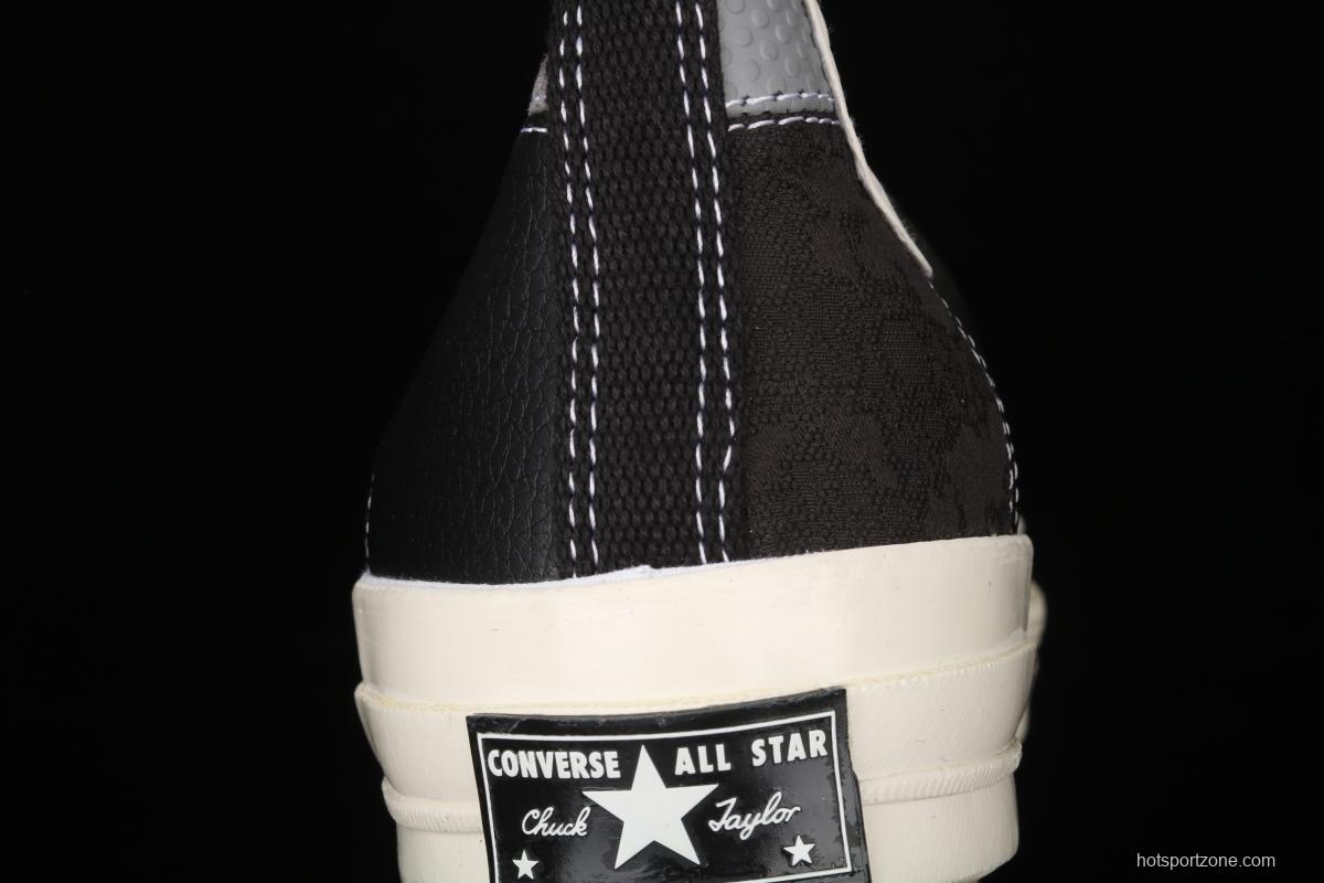 Converse Chuck 70 Converse limited mixed material splicing high-top casual board shoes 163220C