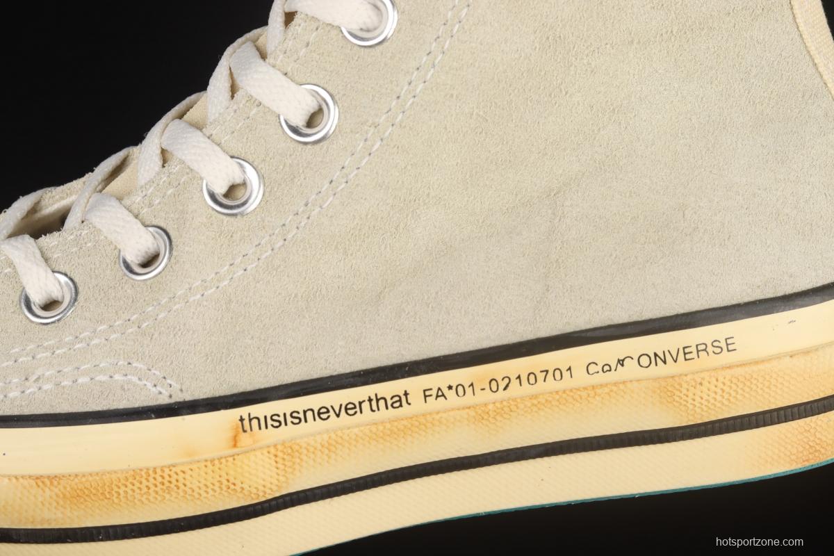 Thisisneverthat x Converse Chuck Taylor All Star 1970's Converse 2022 new suede high upper shoes 172395C