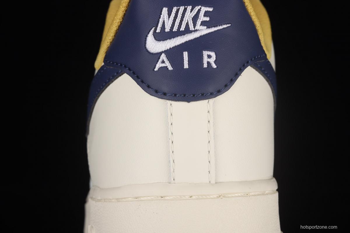 NIKE Air Force 1x07 Low white, yellow and black hook low-top casual board shoes AQ2288-111,