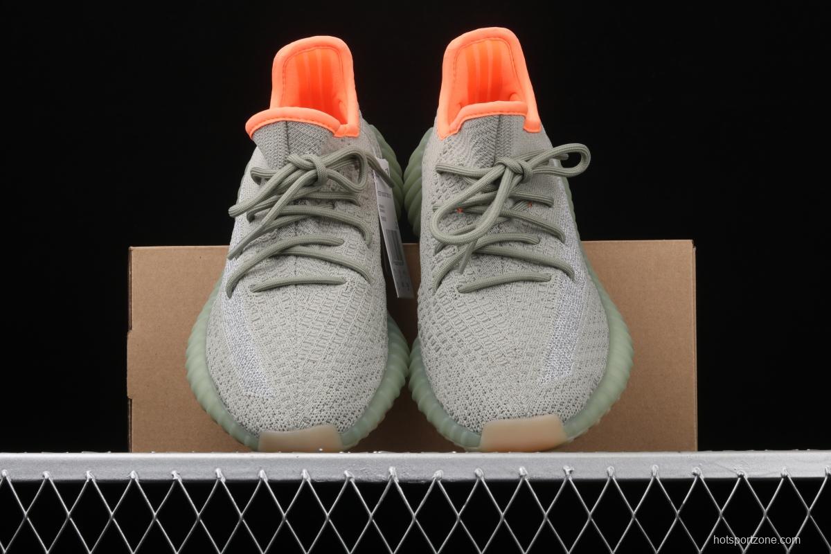 Adidas Yeezy Boost 350V2 Desert Sage FX9035 das coconut 350 second generation hollowed-out galactic sage color matching