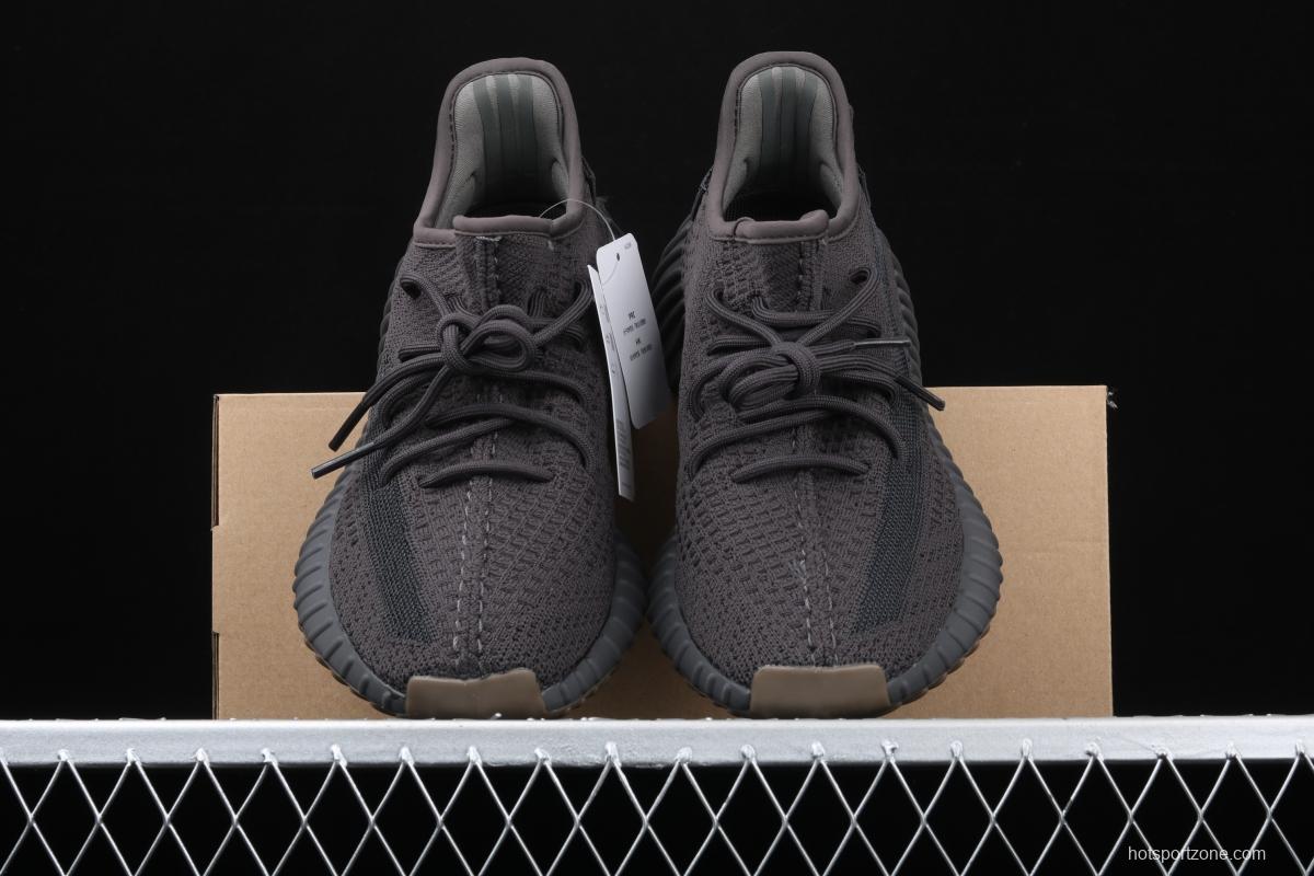 Adidas Yeezy Boost 350V2 Cinder FY2903 Darth Coconut 350 second generation hollowed-out side transparent rubber black angel color