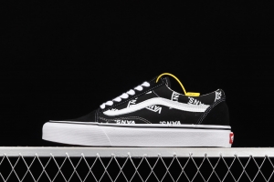 Vans Old Skool classic black and white LOGO letter printed low upper board shoes VN0A3WKTQW7