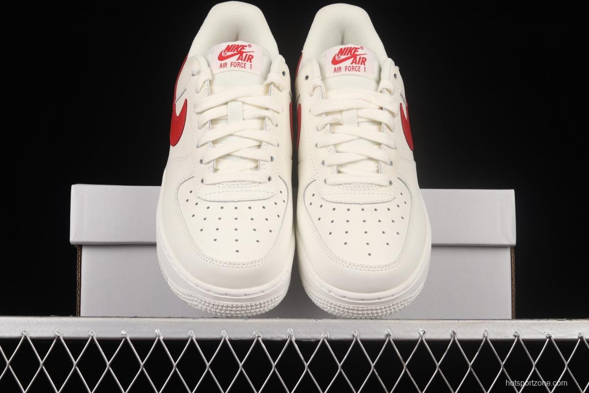 NIKE Air Force 1x 07 Low Air Force White and Red low-top Leisure Board shoes 315115-126