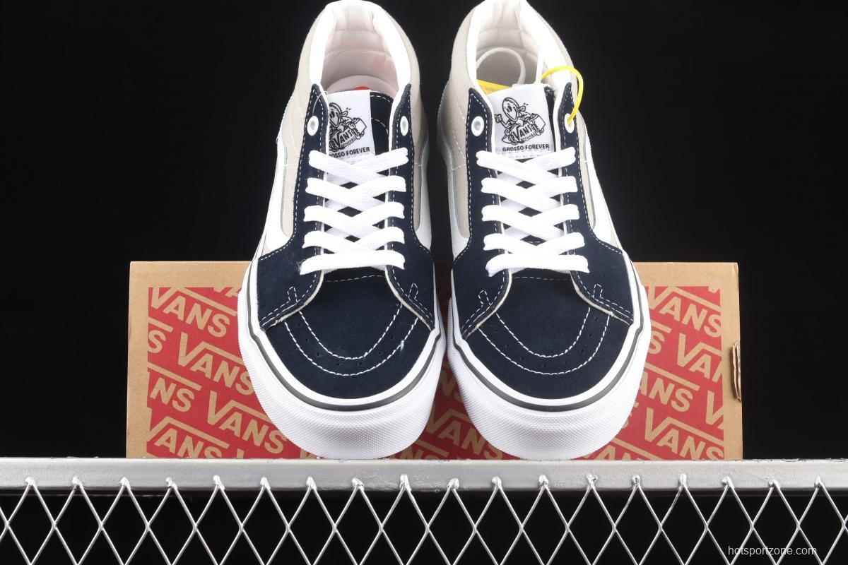 Vans SK8-Mid Pro side checkerboard small mark middle side professional skateboard shoes VN0A3WM32PD
