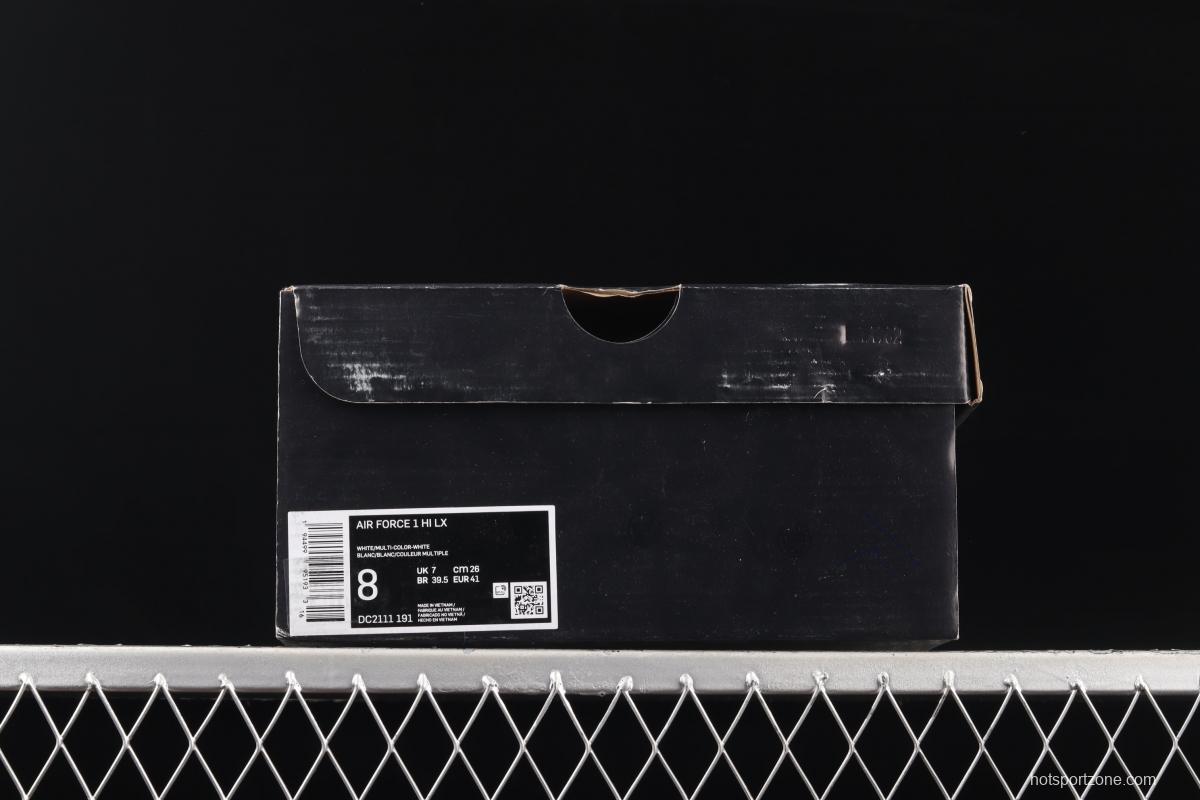 NIKE Air Force 1mm 07 LV8 Good Game video game limits white dazzling laser Velcro high upper board shoes DC2111-191