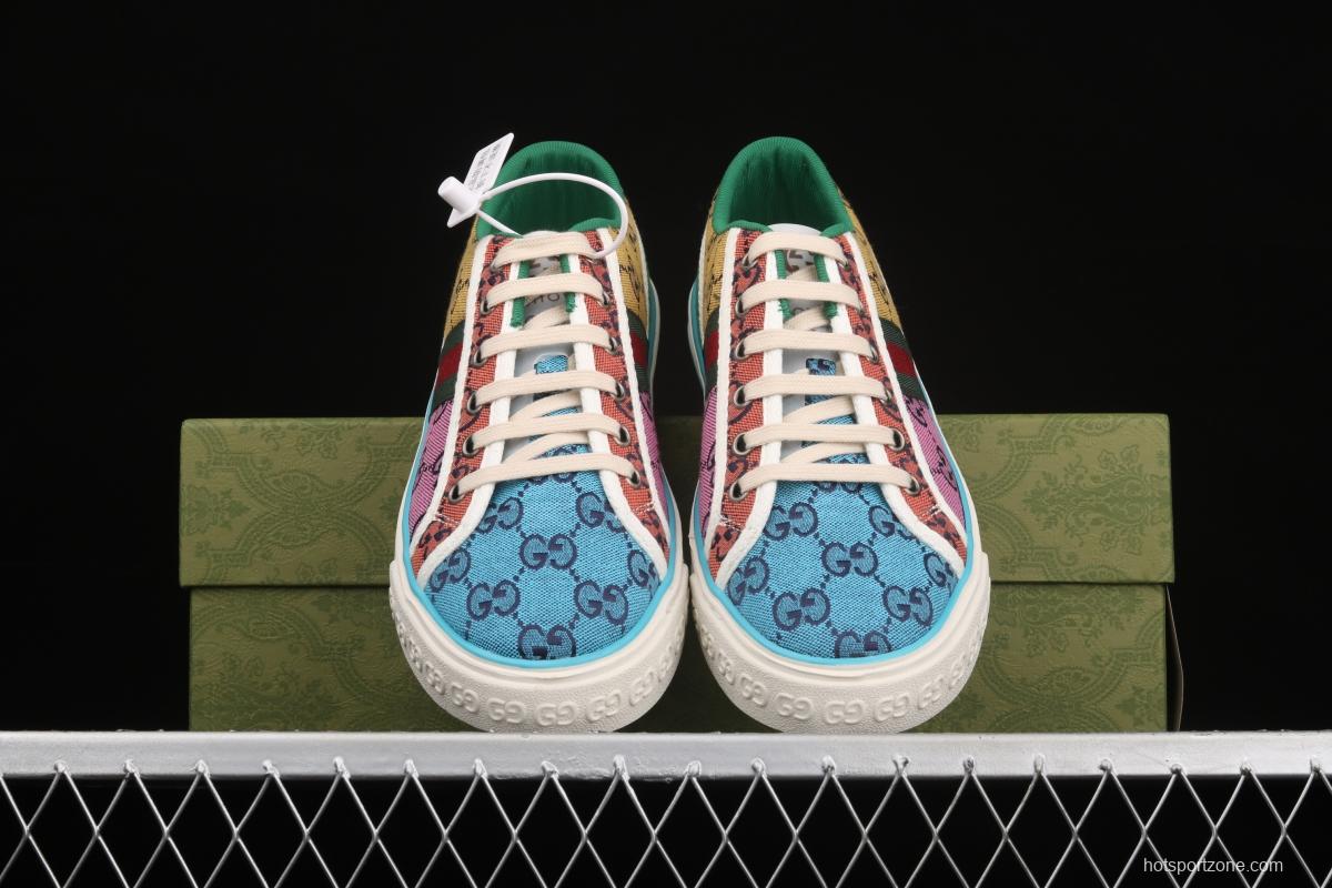 Gucci Tennis 1977 Print Sneaker canvas printed retro leisure sports board shoes 2UZ604275